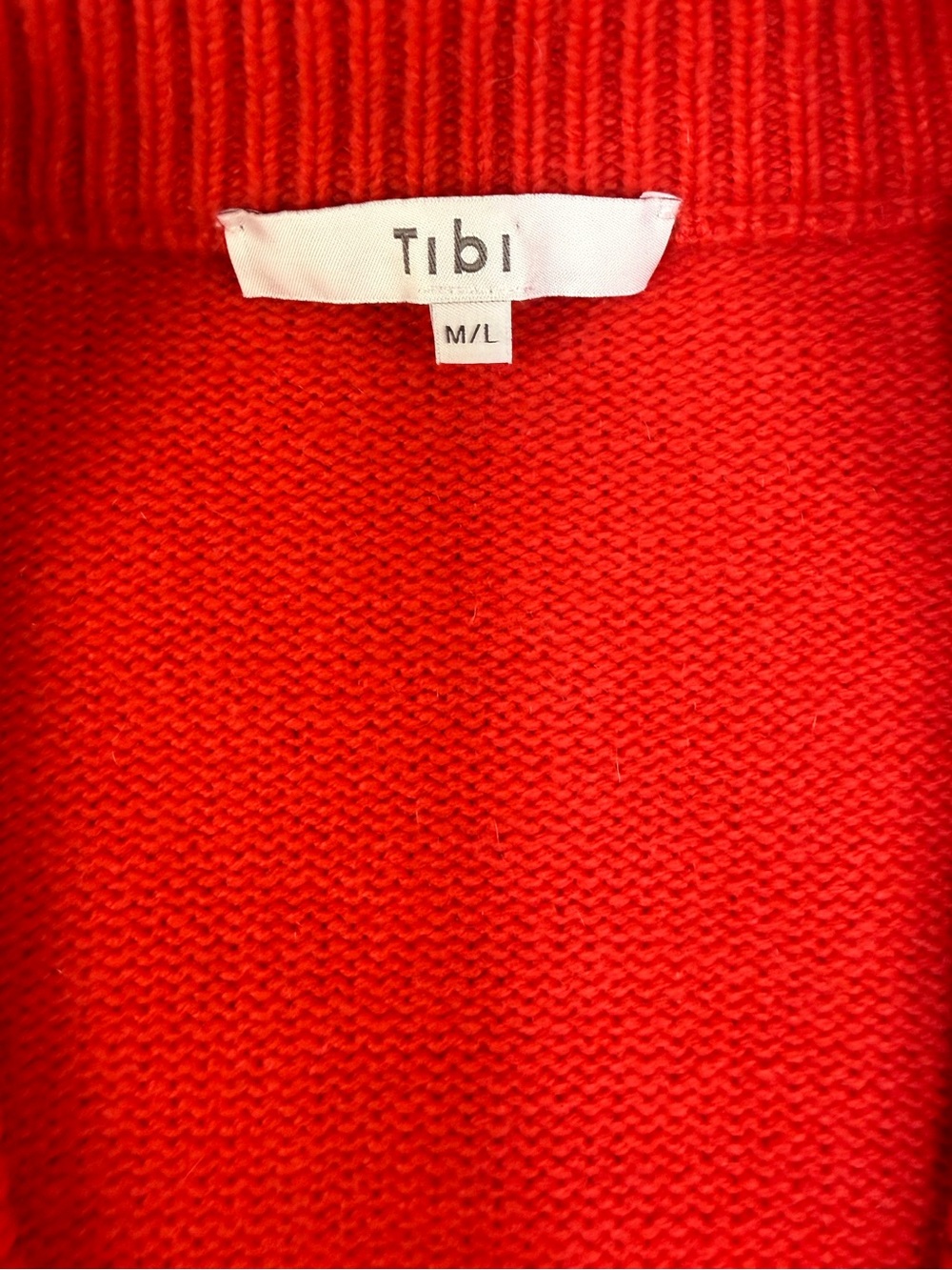 Tibi Cashmere Oversized Pullover Sweater in Ribbon Red, Size M/L - Picture 7 of 9